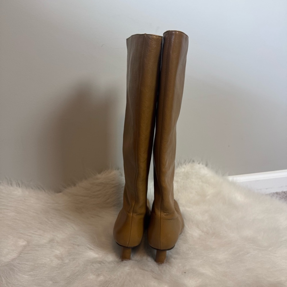 Tory Burch Tubo Knee High Leather Boots in Granola 8.5 - Picture 6 of 9